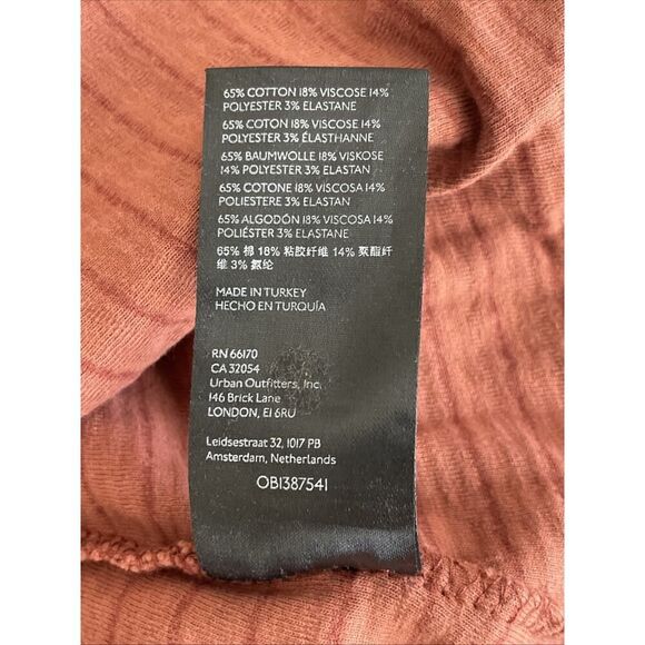 Free People Womens Camden Rust Orange Ribbed Swing Mini Skirt Size S EUC - Picture 6 of 6